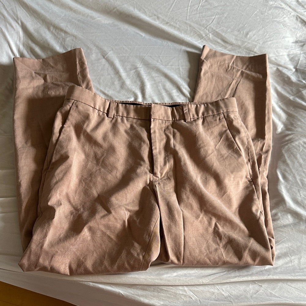 Perry Ellis Men's Chinos in Light Brown Tan/W Pink Tinge